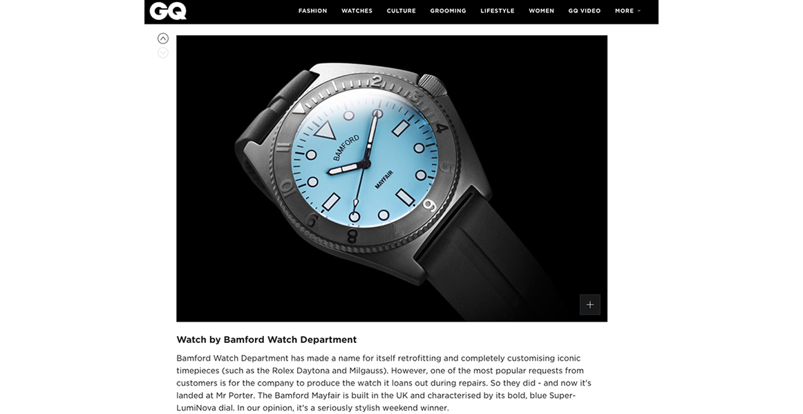 GQ Magazine 17 best new menswear items in the world this week Bamford Mayfair Bamford Watch
